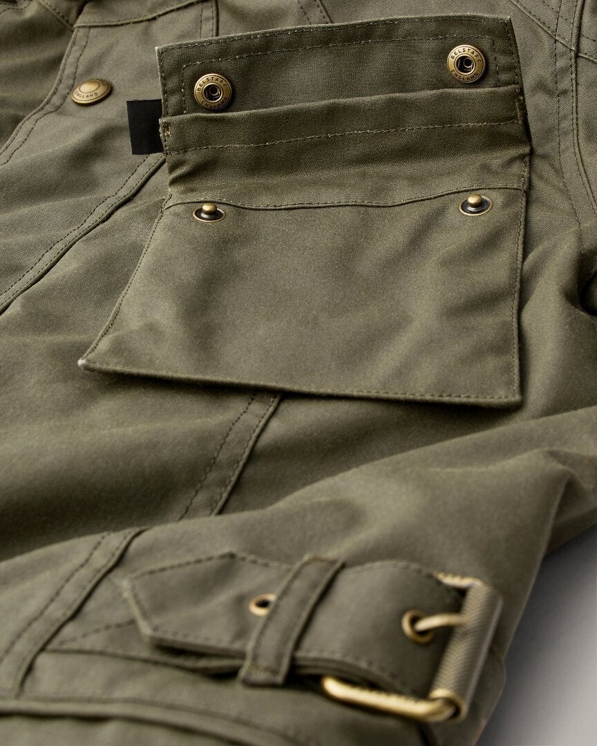 Belstaff Crosby waterproof Motorcycle Wax Jacket Khaki XL Figure 3