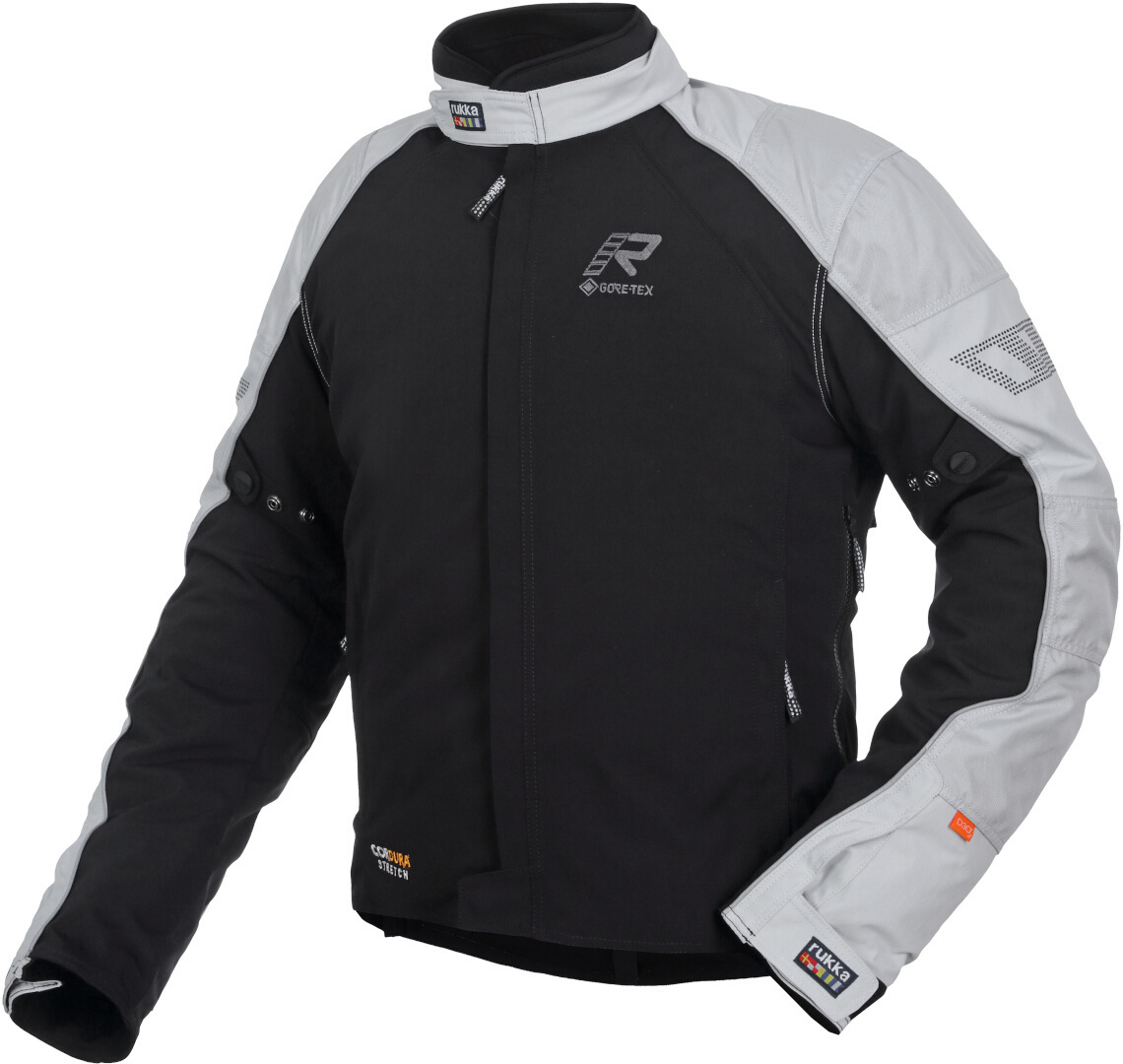 Rukka Comfo-R GTX Motorfiets textiel jas Zwart/lichtgrijs 64 Figuur 1