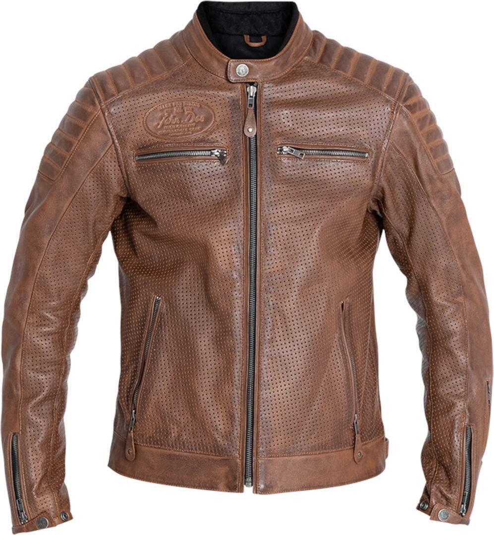 John Doe Storm Motorrad Lederjacke braun M Abbildung 1