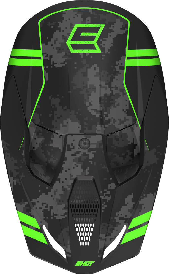 Shot Furious Army Motocross hjälm svart/grön XS (53/54) Figur 3