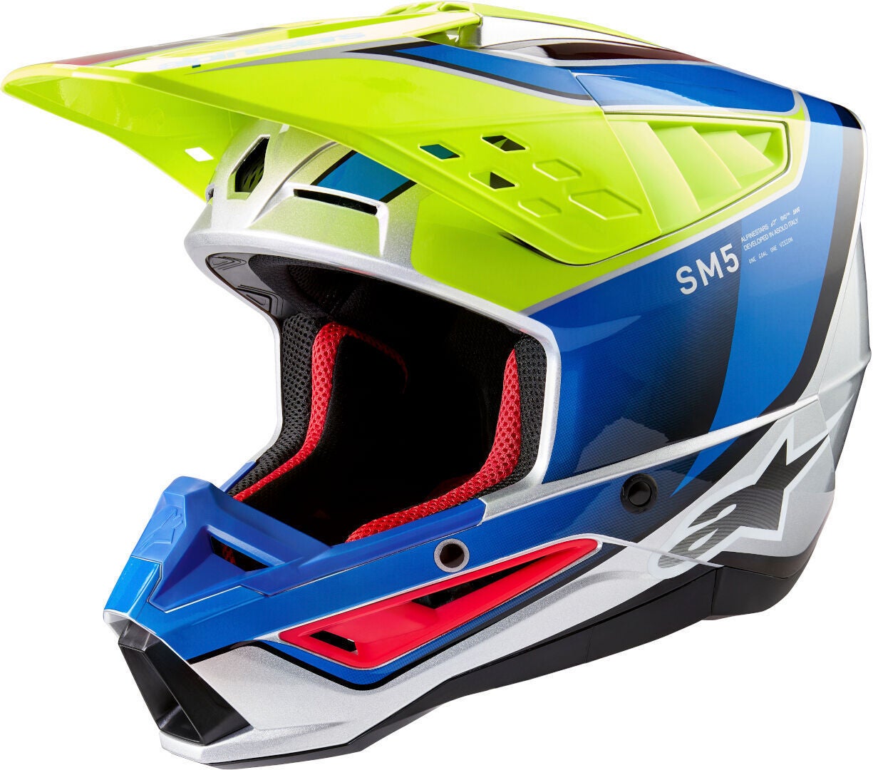 Alpinestars S-M5 Sail 2024 Capacete de Motocross amarelo/azul M (57/58) Figura 1