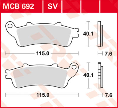 TRW Lucas Sinterbelag MCB692SV Figur 1