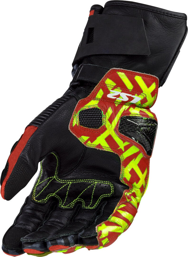 LS2 Feng Motorrad Handschuhe rot/schwarz/gelb L Abbildung 2