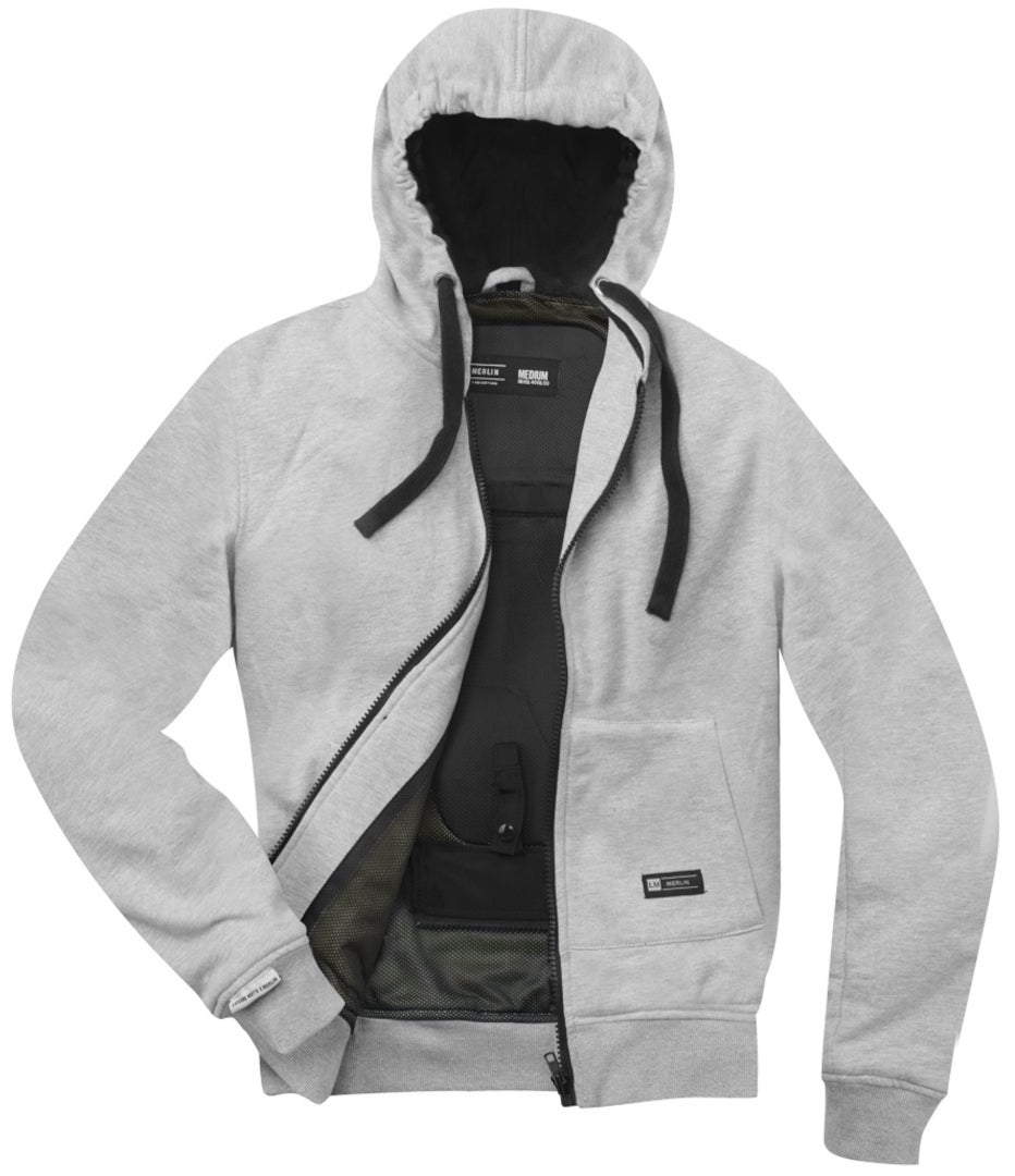 Merlin Hamlin Giacca con cappuccio e zip da moto Grigio chiaro L Figura 4