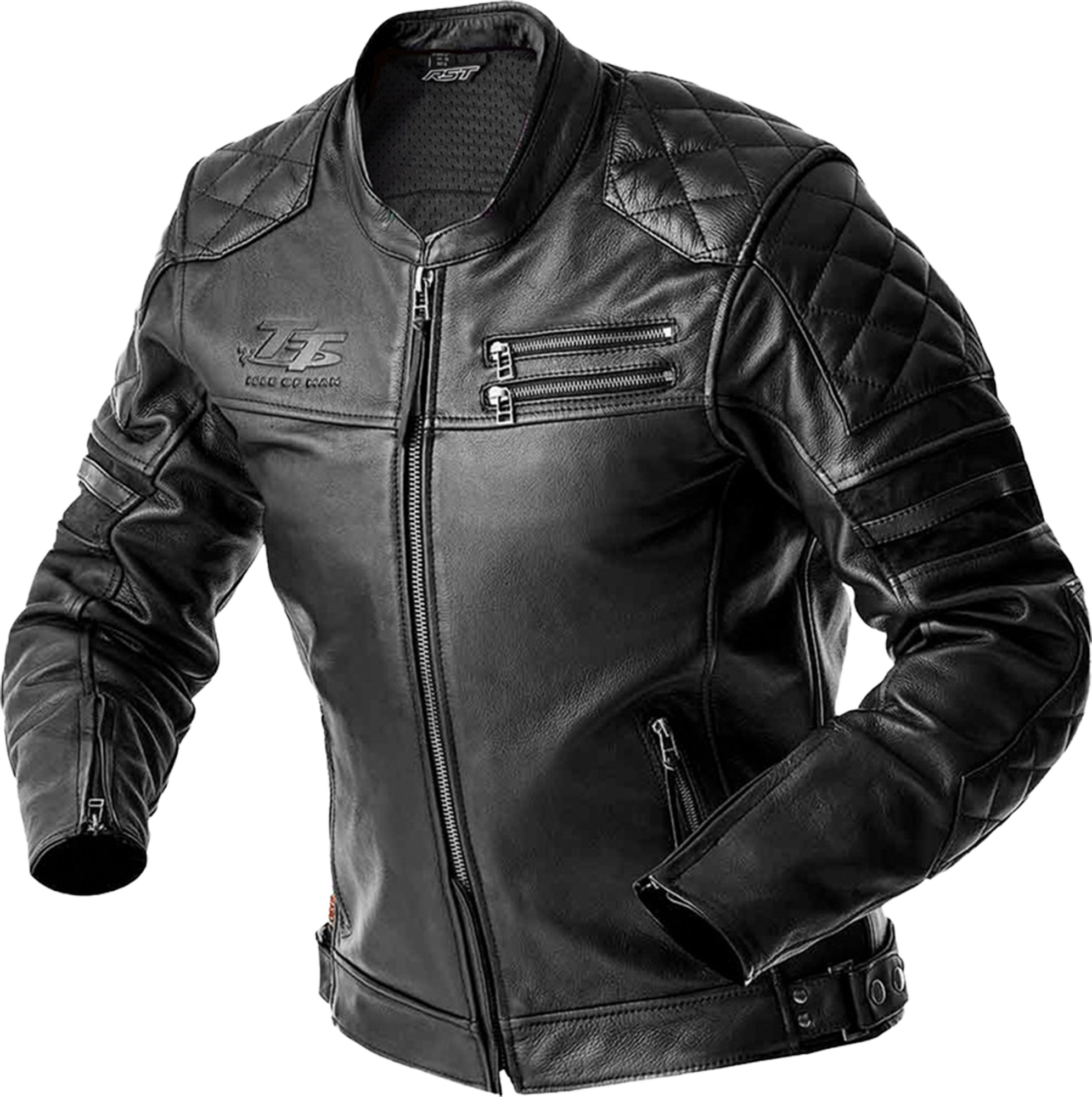 RST Hillberry D3O Veste en cuir moto noir 58 Figure 1