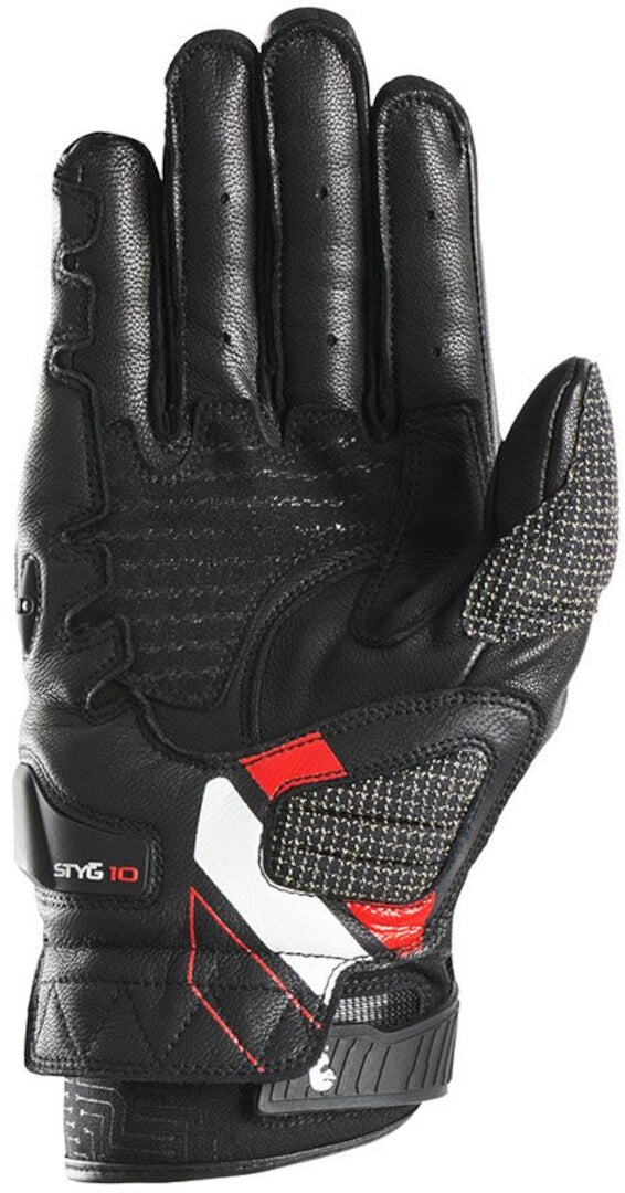 Furygan Styg 10 Motorcycle Gloves black/white/red M Figure 2