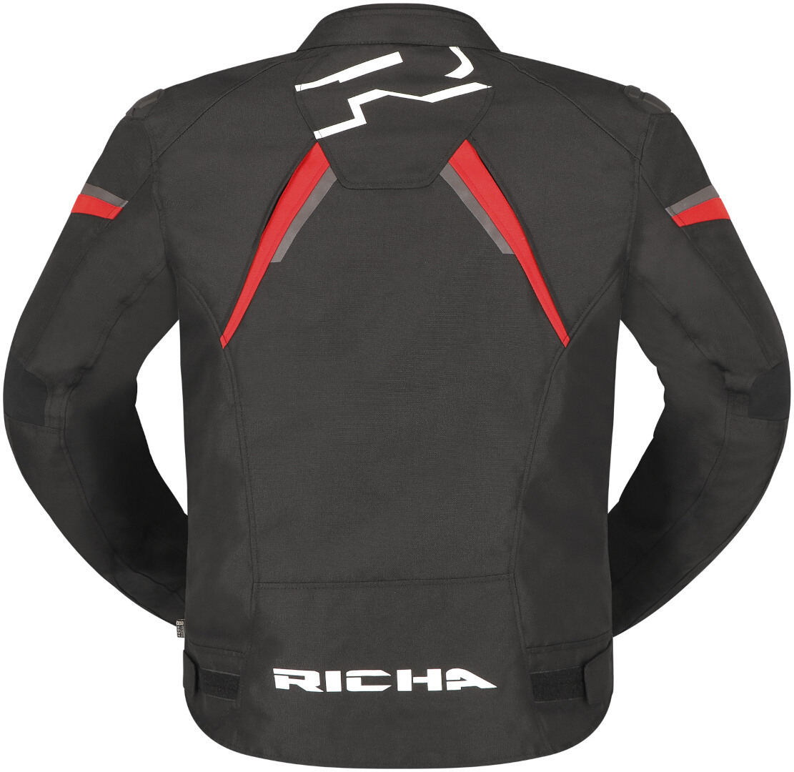 Richa Gotham 3 WP waterproof Motorcycle Textile Jacket black/red XXL Figure 3