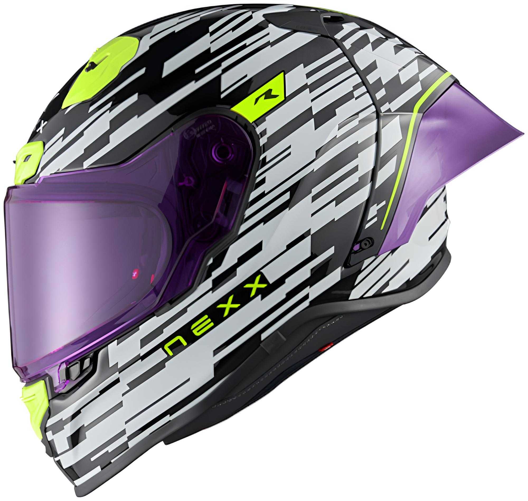 Nexx X.R3R Glitch Racer Casque Blanc/jaune XXS (51/52) Figure 1