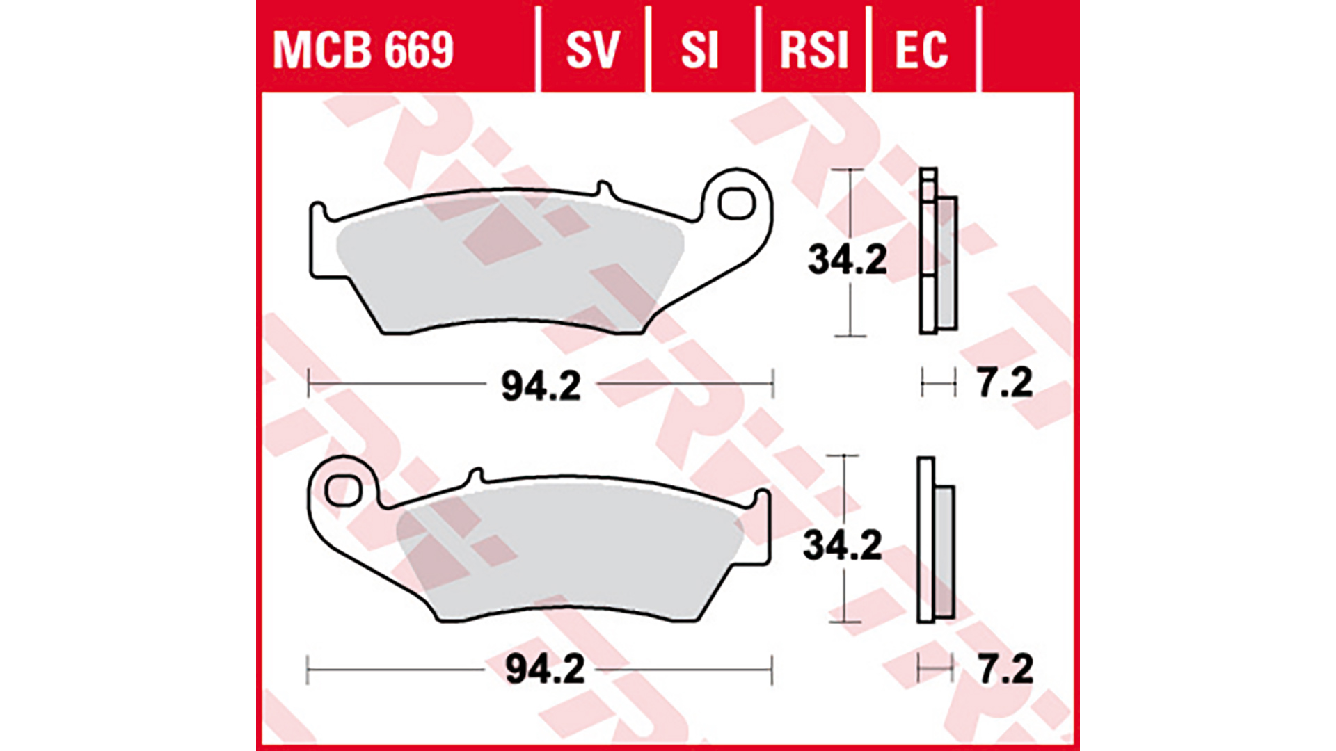 TRW Lucas TRW Lucas Bremsbelag MCB669SI Sinter Offroad Figur 1