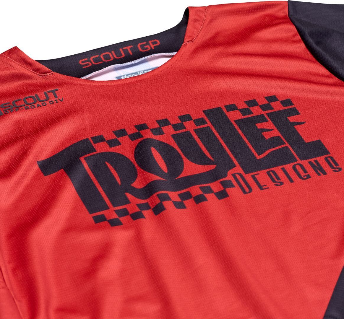 Troy Lee Designs Scout GP Big Lee Motocross trøje sort/orange/rød L Figur 5