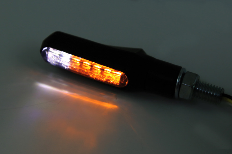 HIGHSIDER smart Shorty Fin LED-indikator/positionsljus svart/rök 2i1, E-godkänd (par) Figur 2