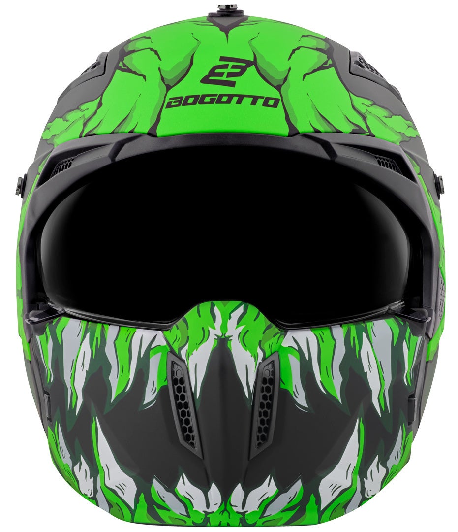 Bogotto Radic Skulash Casco Verde/Nero L Figura 12