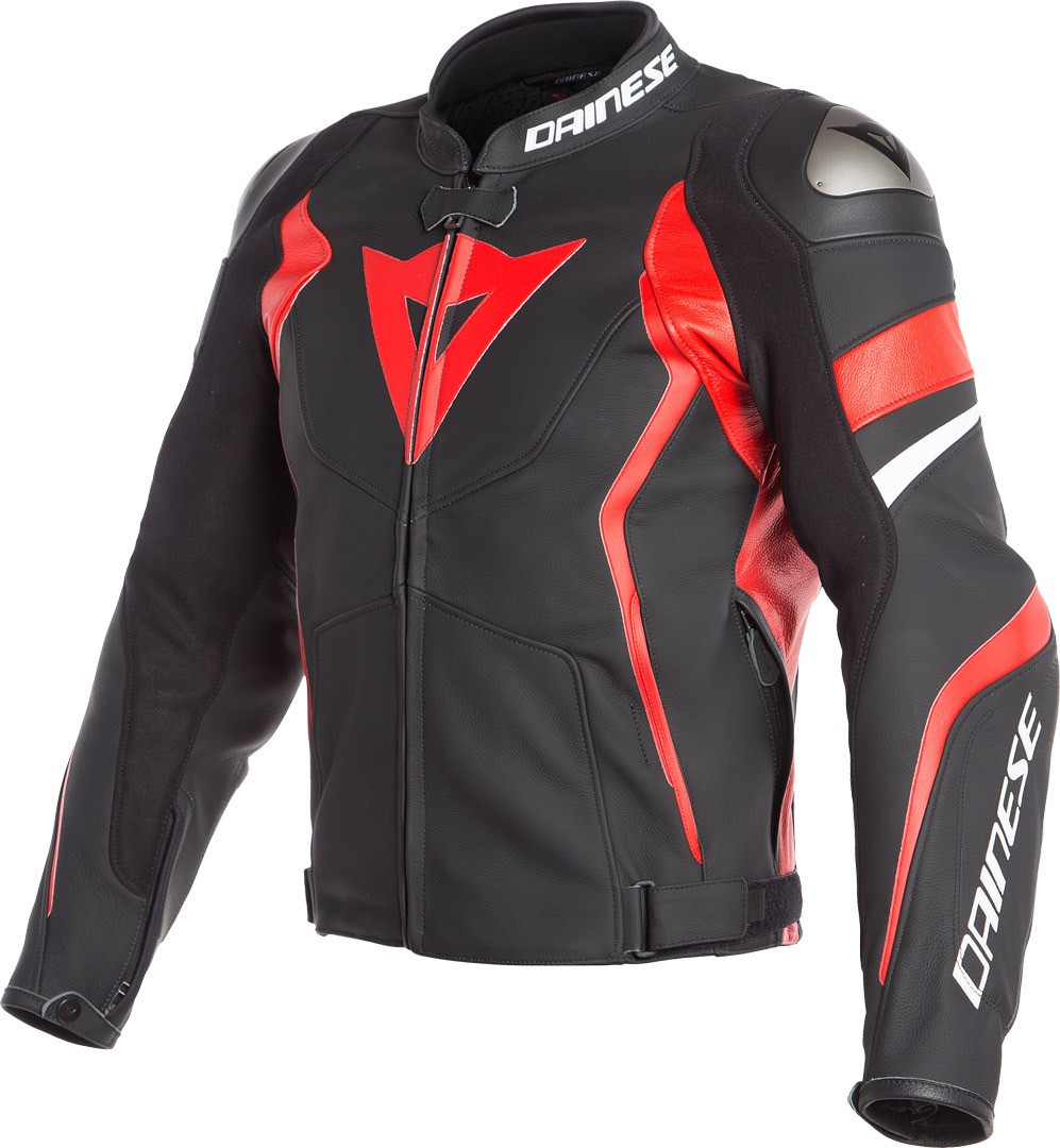 Dainese Avro 4 Motorcycle Leather Jacket black/red 60 Figure 1