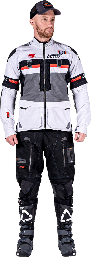 Leatt ADV Rally 5.5 Blouson textile de moto Gris clair/gris foncé/noir L Figure 30