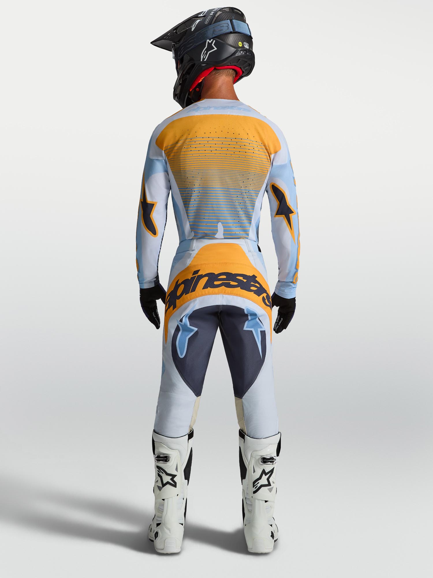 Alpinestars Techstar Maven Motocrosstrøje blå/orange/sort L Figur 8