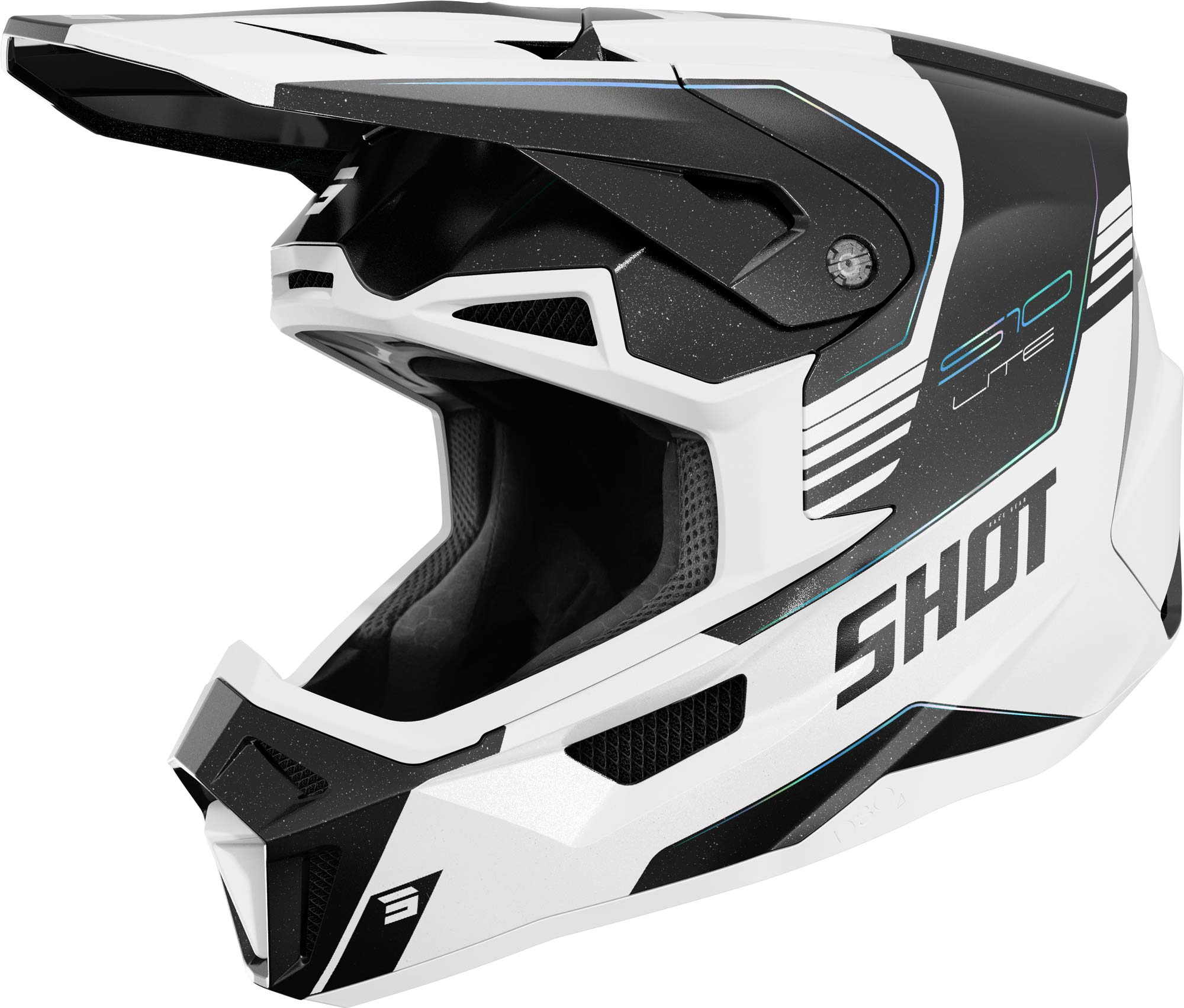 Shot Lite S10 Mips Cască de motocross alb/negru M (57/58) Figura 1