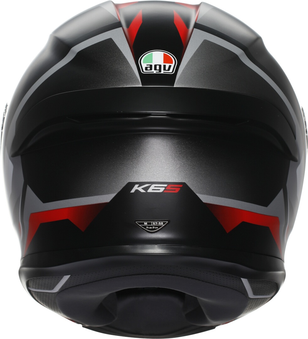 AGV K6 S Karve 2.0 Hjelm svart matt/rød/hvit S (55/56) Figur 5