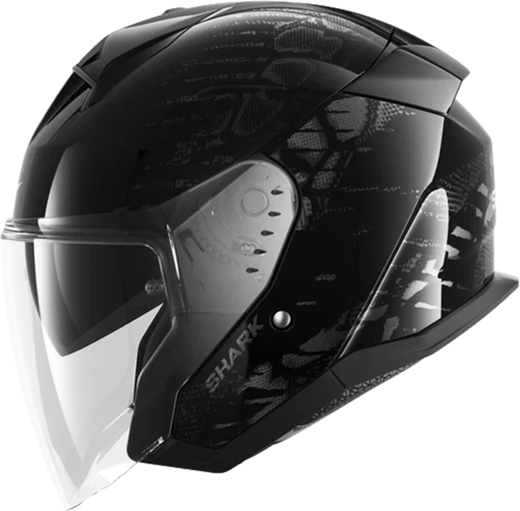Shark Skwal Jet Reptaia Helm schwarz/anthrazit S (55/56) Abbildung 4