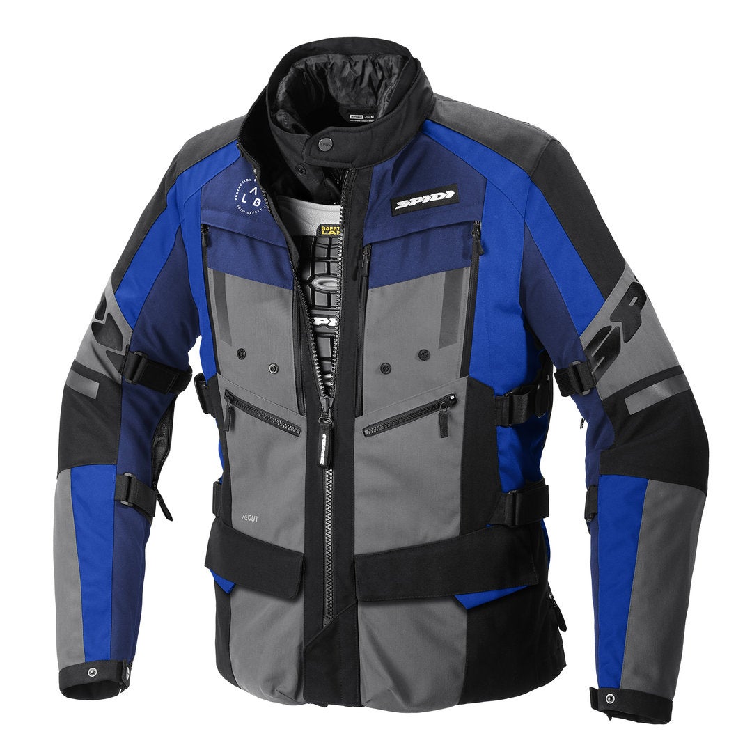 Spidi 4 Season Evo H2Out Motorcycle Textile Jacket black/blue L Figure 1