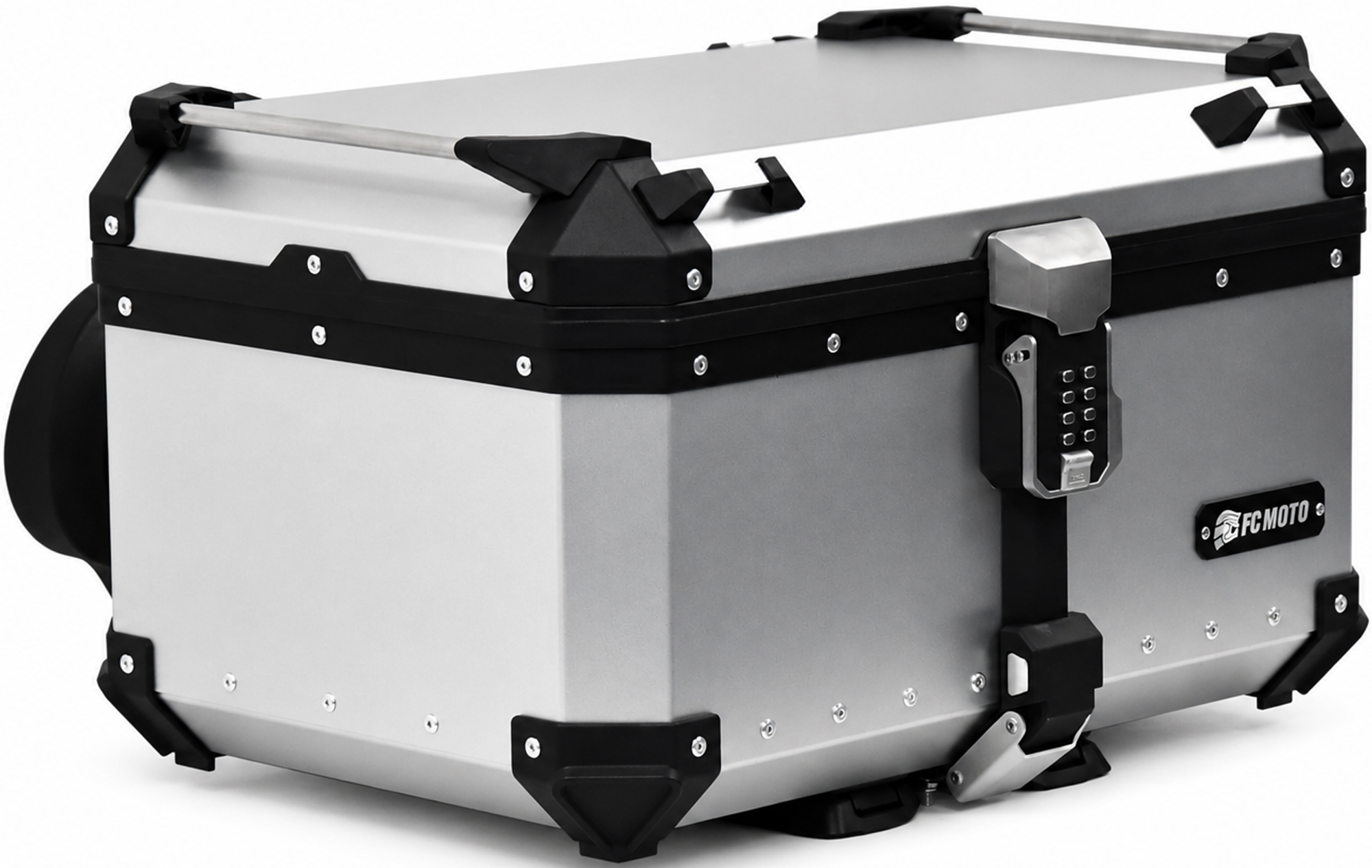FC-Moto Terreno X PRO Keyless Alu Topcase with adjustable backrest Silver 65 Ltr. Figure 3