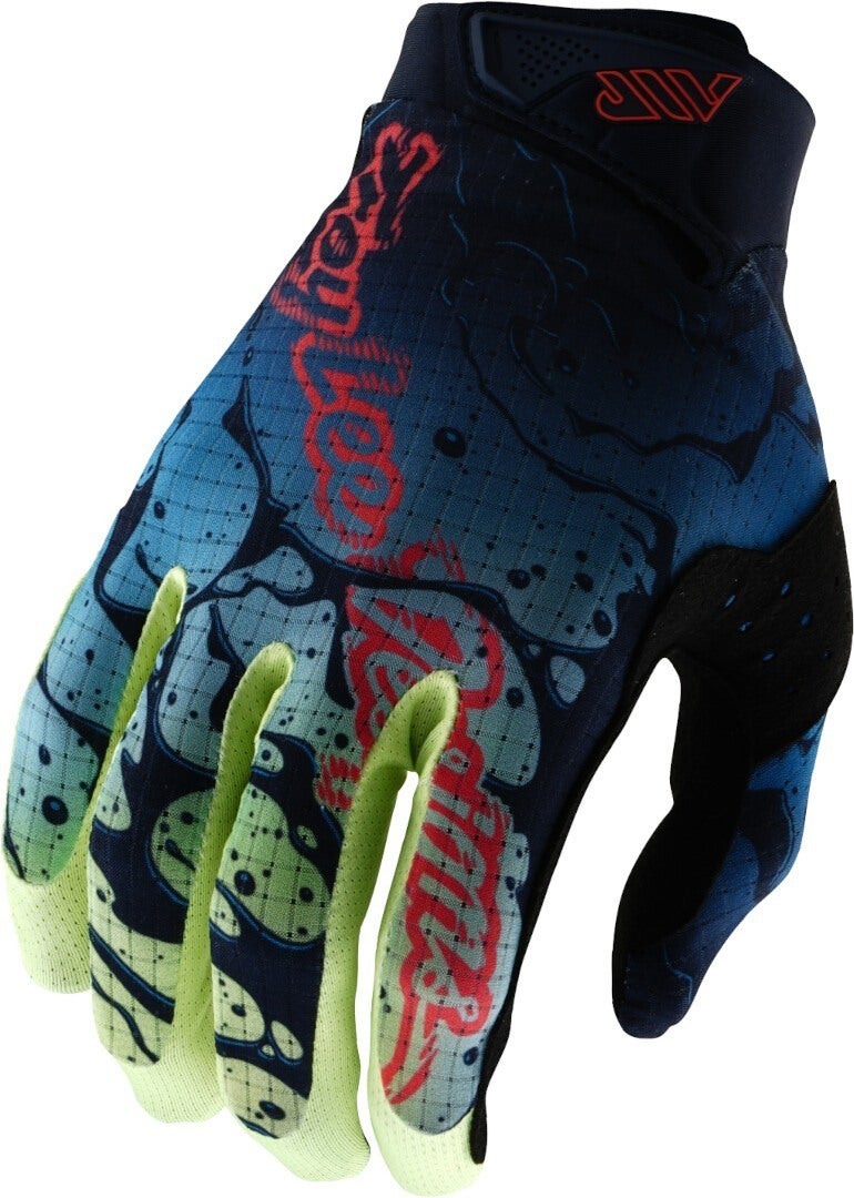 Troy Lee Designs Air Drip Motocross handsker blå/grøn/rød L Figur 1
