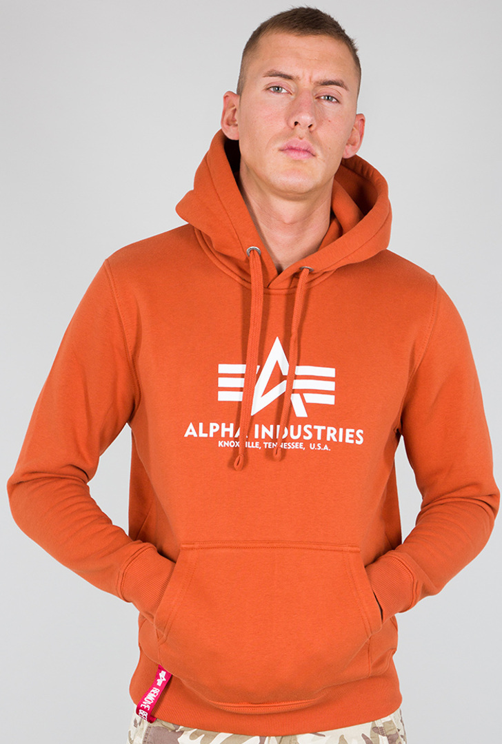 Alpha Industries Basic Hoodie dark orange L Figure 1
