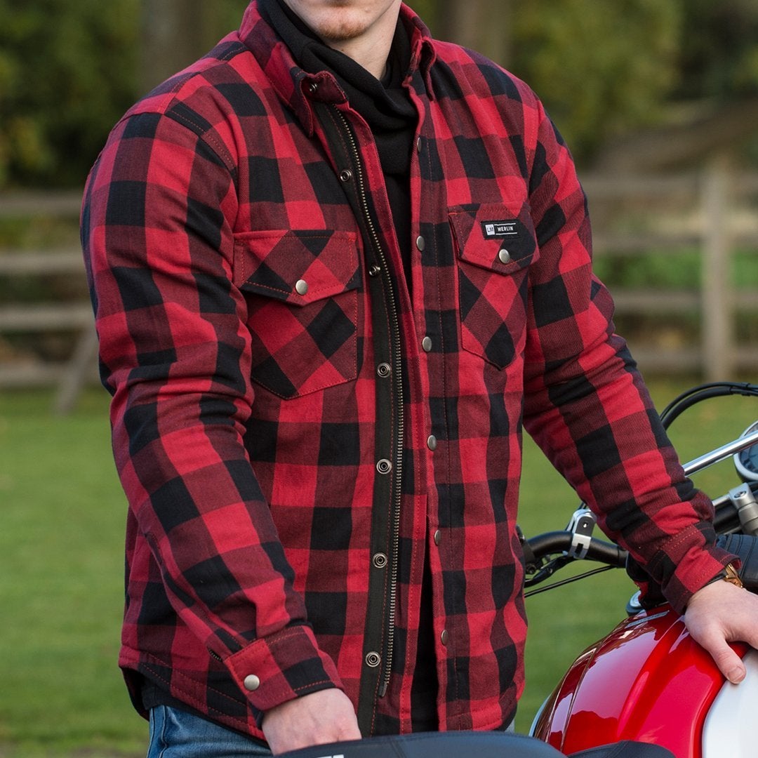 Merlin Axe Camisa de motocicleta preto/vermelho 3XL Figura 5