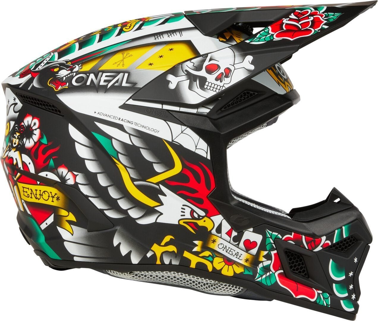 Oneal 3SRS Inked Casco da motocross Multicolore 2XL Figura 6