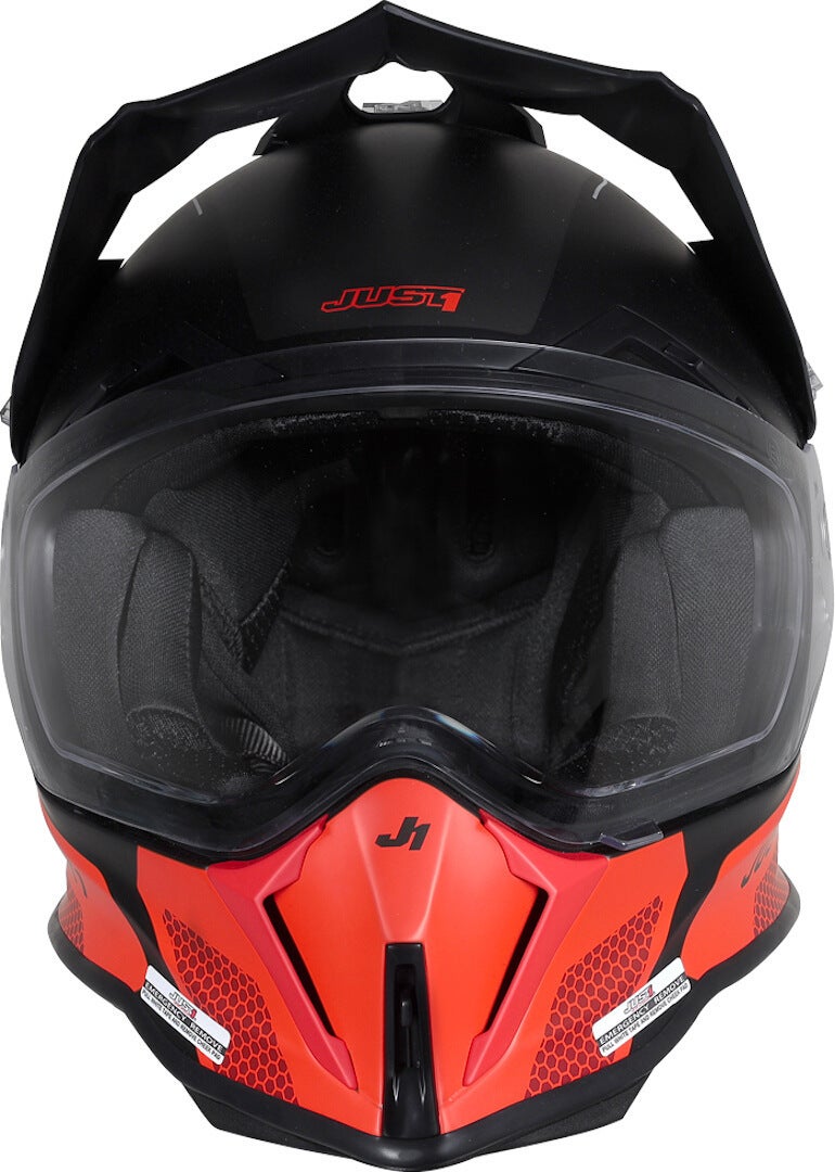 Just1 J14-F Elite Casco motocross nero opaco/rosso L (59/60) Figura 2