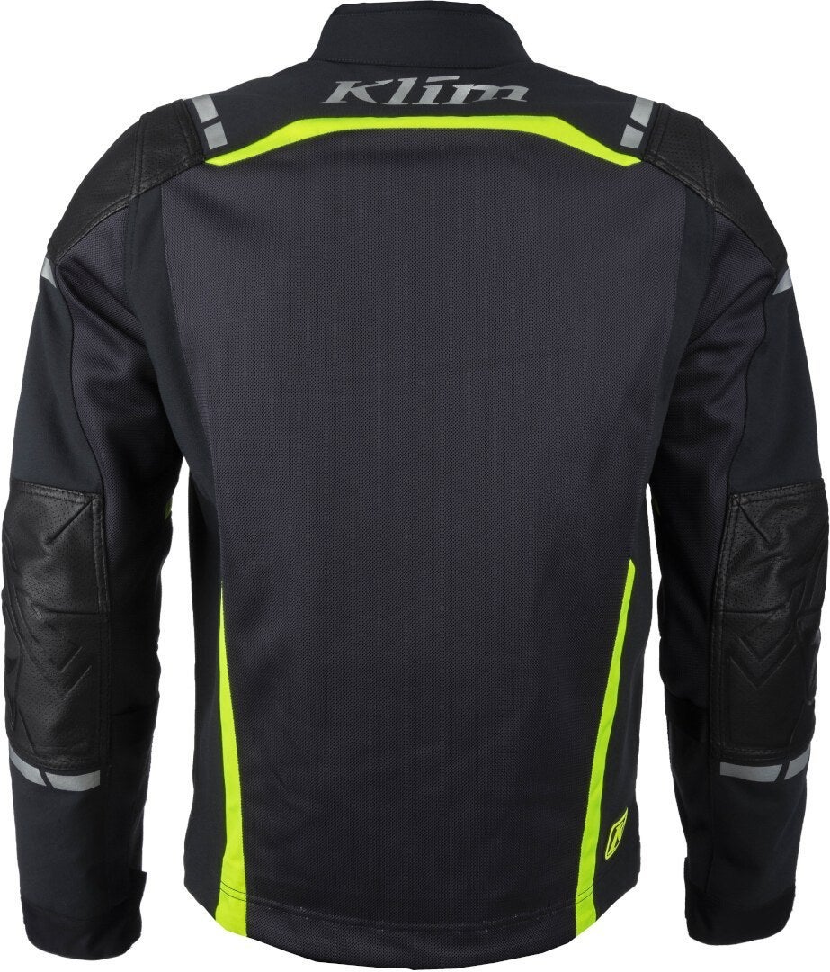 Klim Induction Pro 2025 Blouson en cuir/textile en maille de moto perforée noir/jaune néon XXL Figure 4