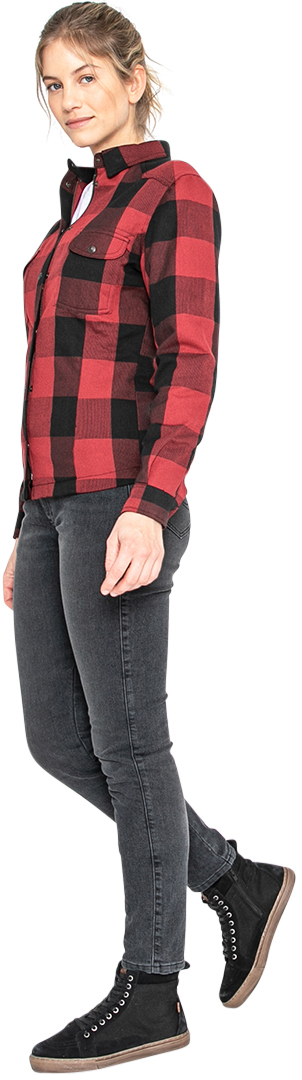 John Doe Motoshirt XTM Cămașă de motocicletă pentru doamne Negru/Roșu XL Figura 17