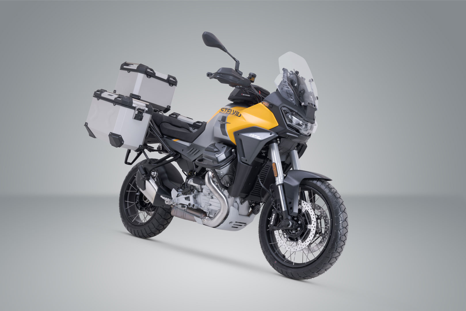 Setul de aventură SW-Motech TRAX ADV - Argint. Moto Guzzi Stelvio (23-). Figura 2