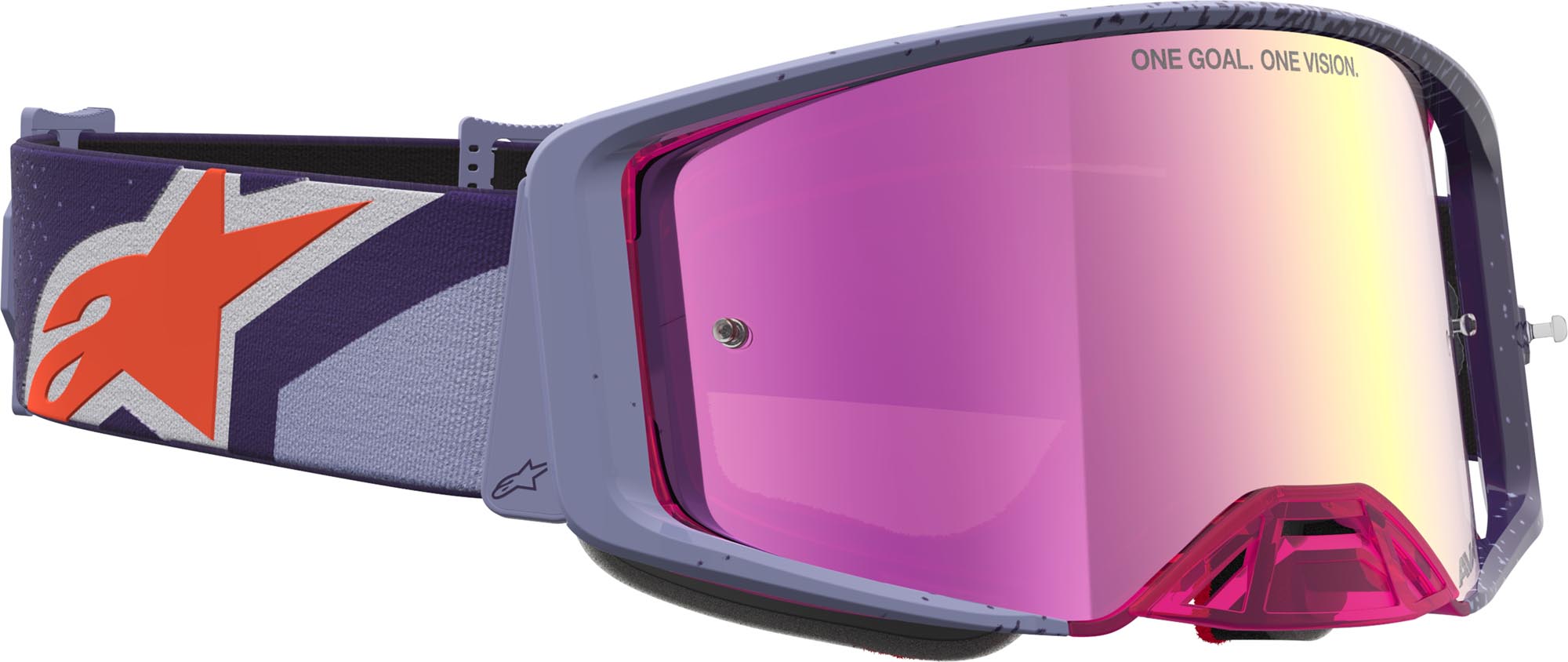 Alpinestars Supertech Hiten Mirror Motocross Brille lila/rot Abbildung 3