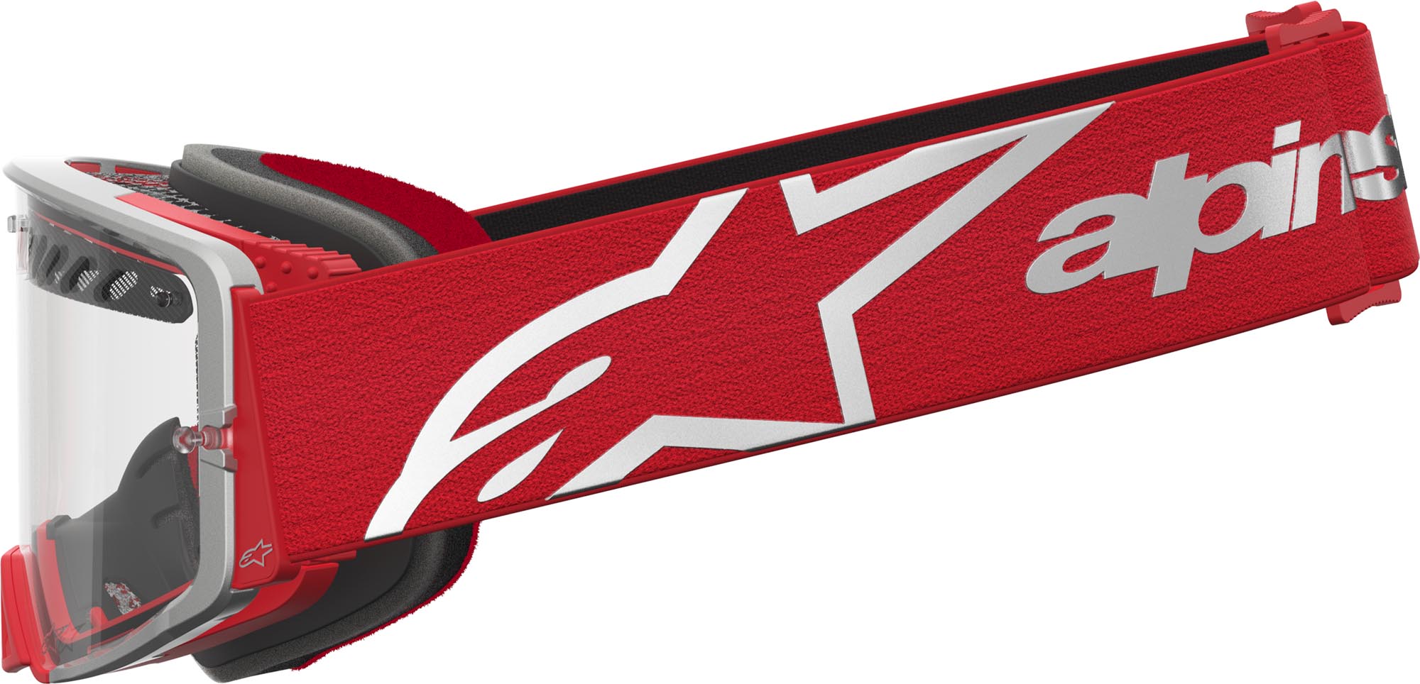 Alpinestars Supertech Dura Air Fluid Occhiali da motocross rosso/argento Figura 2
