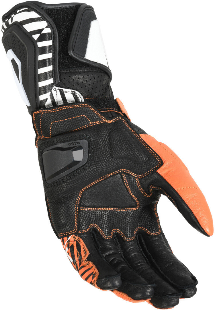Macna GT perforerede motorcykelhandsker sort/hvid/orange M Figur 2