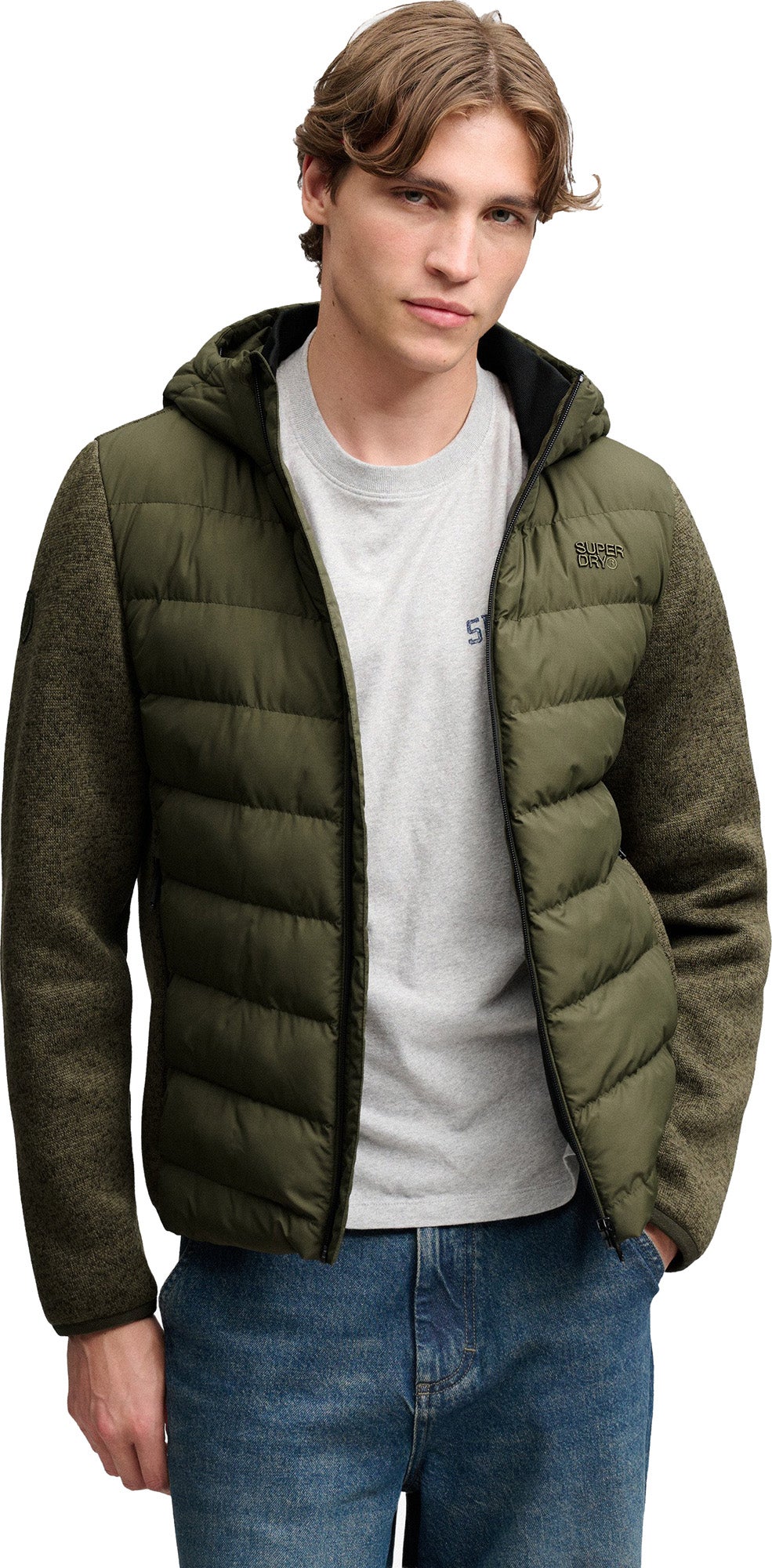 Superdry & Co ハイブリッドカーディガン グリーン/カーキ M 図8