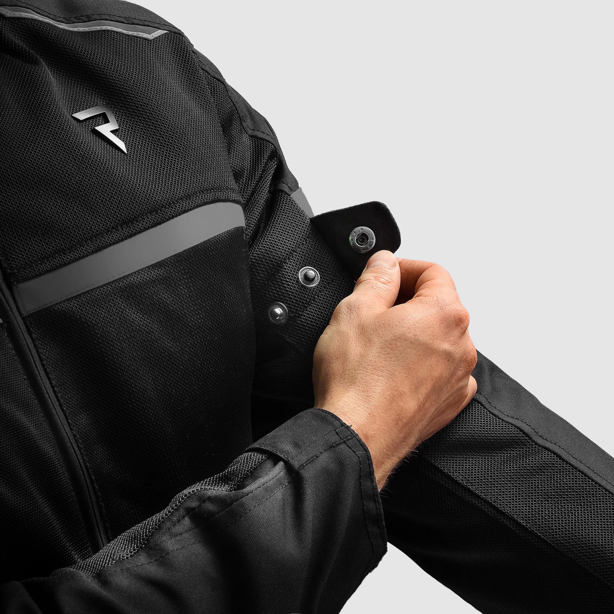 Side view of Rebelhorn Echo waterproof Motorcycle Textile Jacket