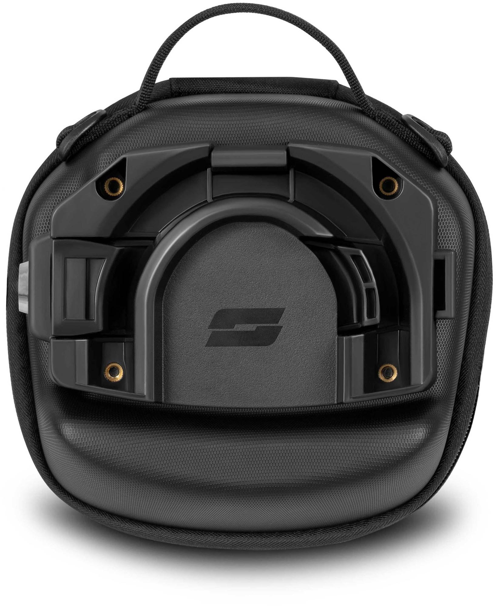 Side view of SHAD E03CL PRO Click System Tank Bag