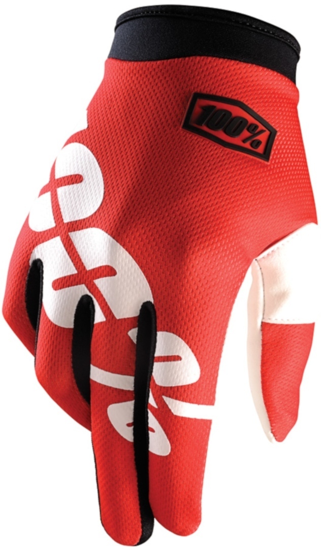 100% iTrack Mănuși de motocross Roșu/Alb XL Figura 1