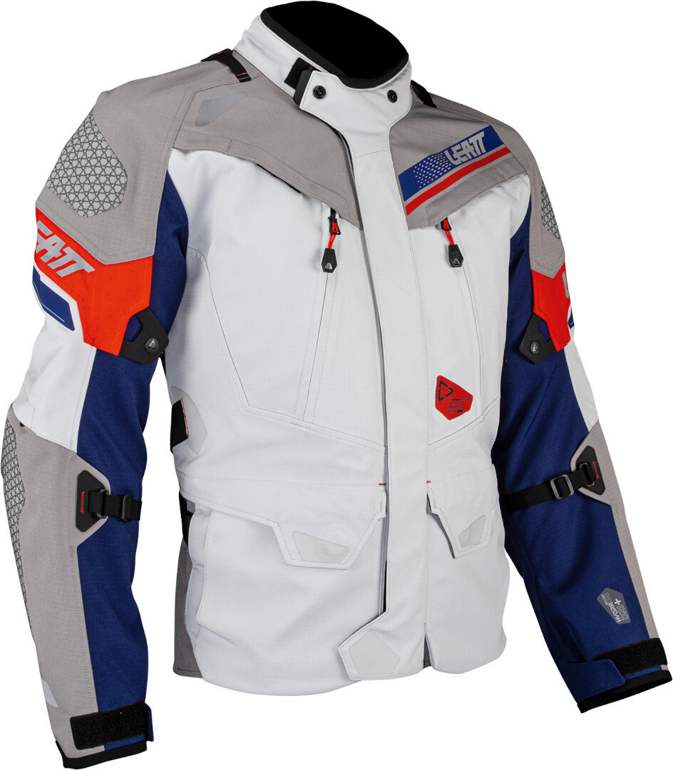 Leatt ADV DriTour 7.5 waterproof Motorcycle Textile Jacket grey/blue/red L Figure 4