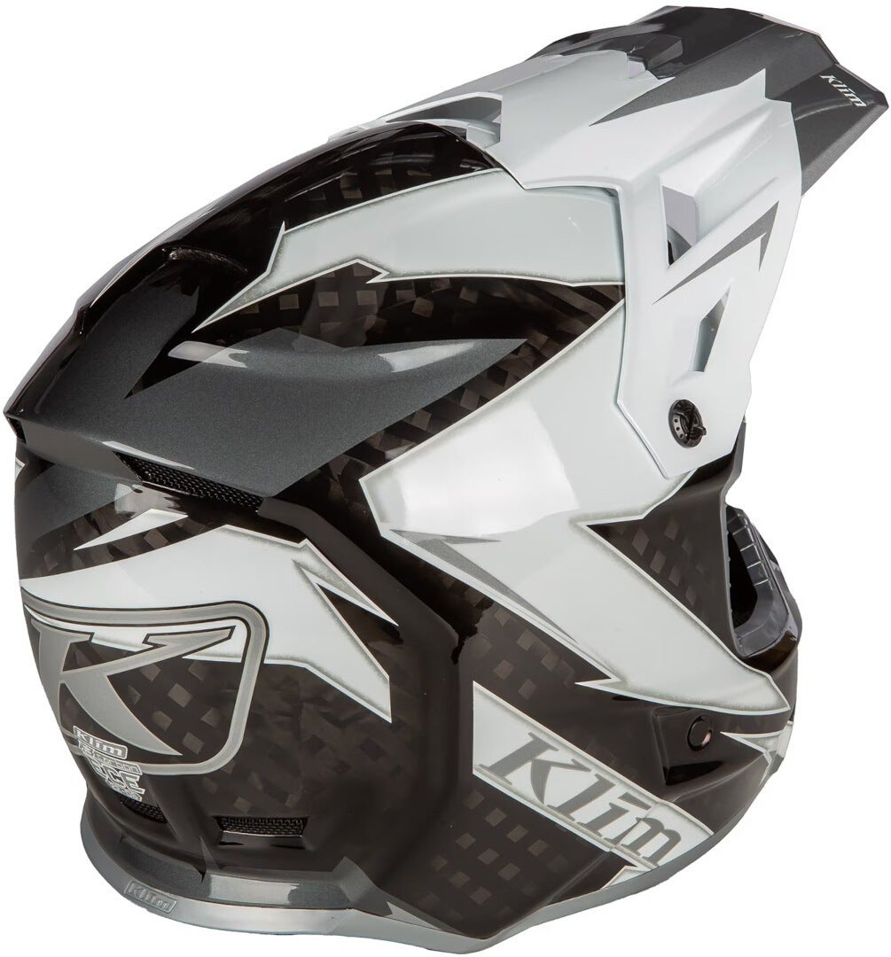 Klim F3 Lighting Carbon Motocross ror hvit/grå Tap (58/59) Figur 8