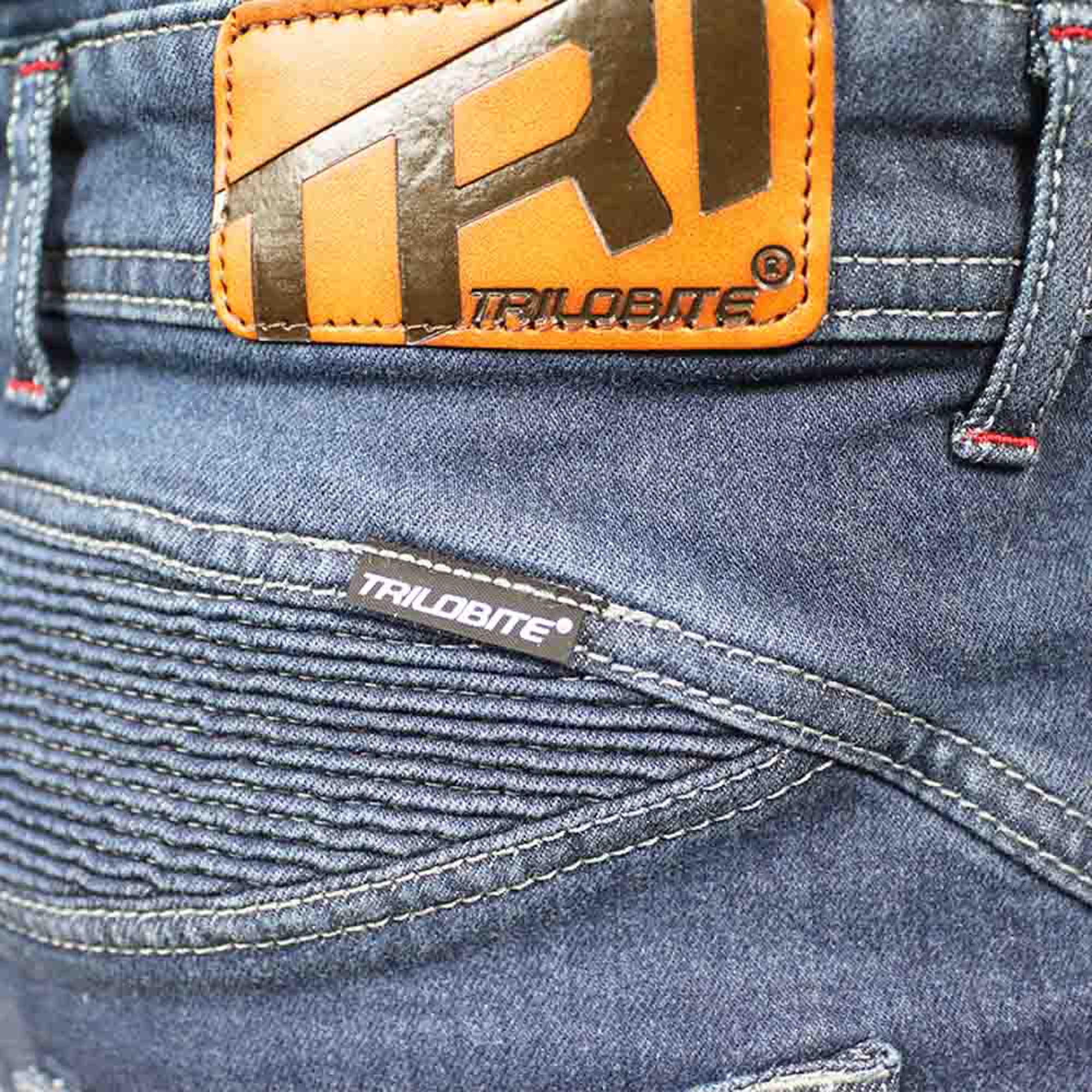 Trilobite Parado AAAA Doublelayer Slim Motorcykeljeans blå 32/34 Figur 8