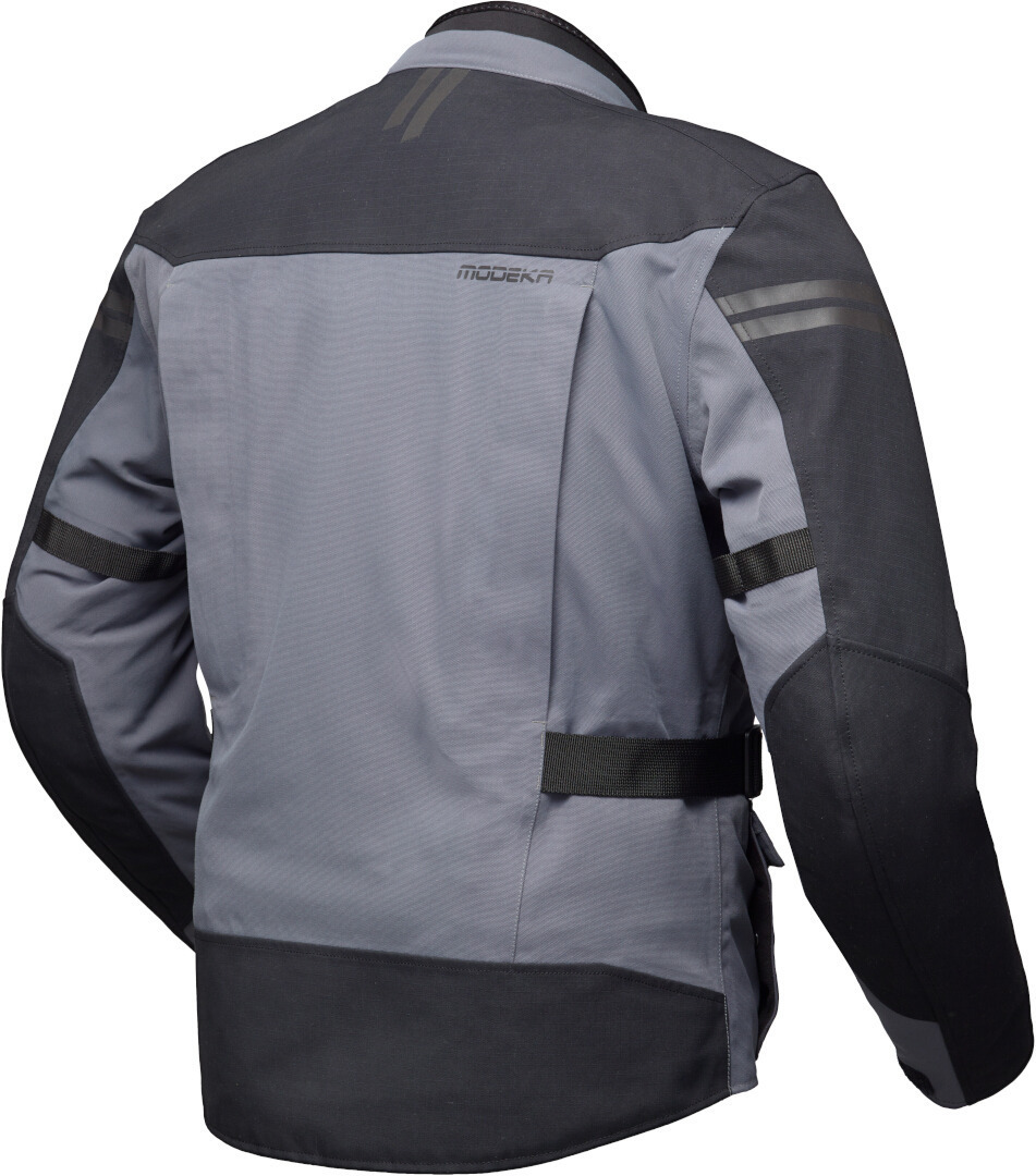 Modeka Paneo LT wasserdichte Motorrad Textiljacke grau/schwarz 3XL Abbildung 3