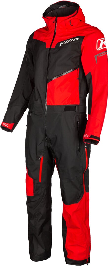Klim Lochsa Uma peça Snowmobile Terno preto/vermelho L Figura 1