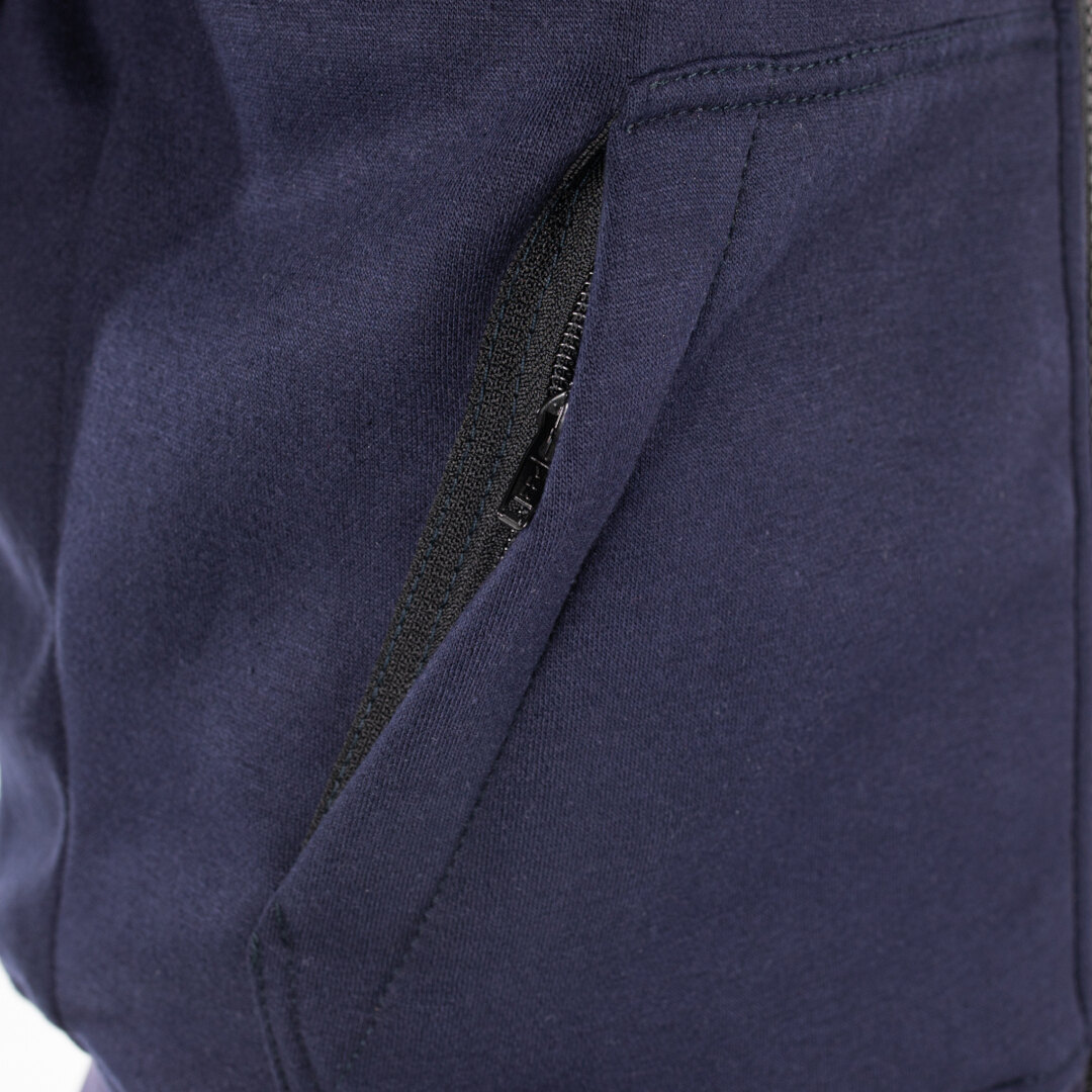 Rusty Stitches Peter Motorcycle Zip Hoodie dark blue M Figure 3