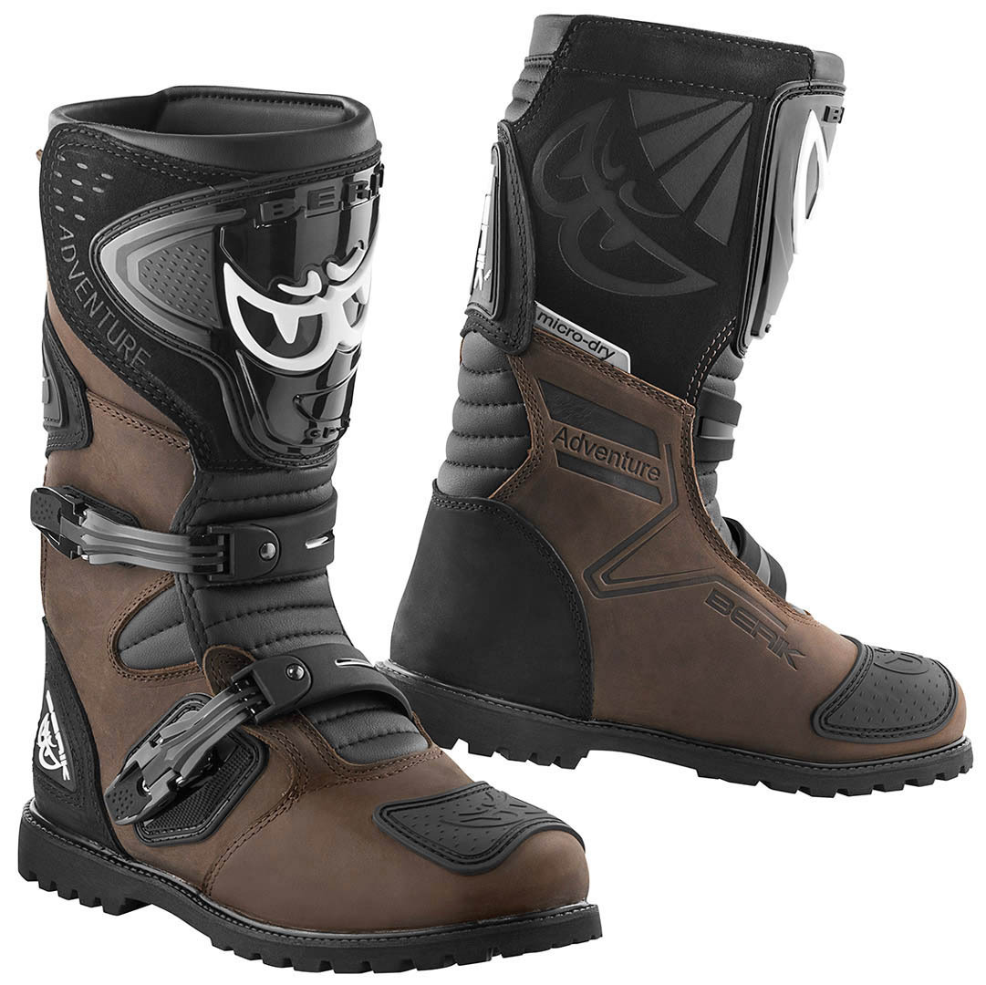 Berik All Terrain Adventure Motorcycle Boots brown 46 Figure 1