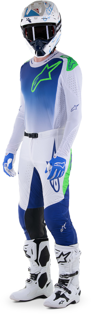 Alpinestars Supertech Risen Motorcross jersey blauw/wit M Figuur 4
