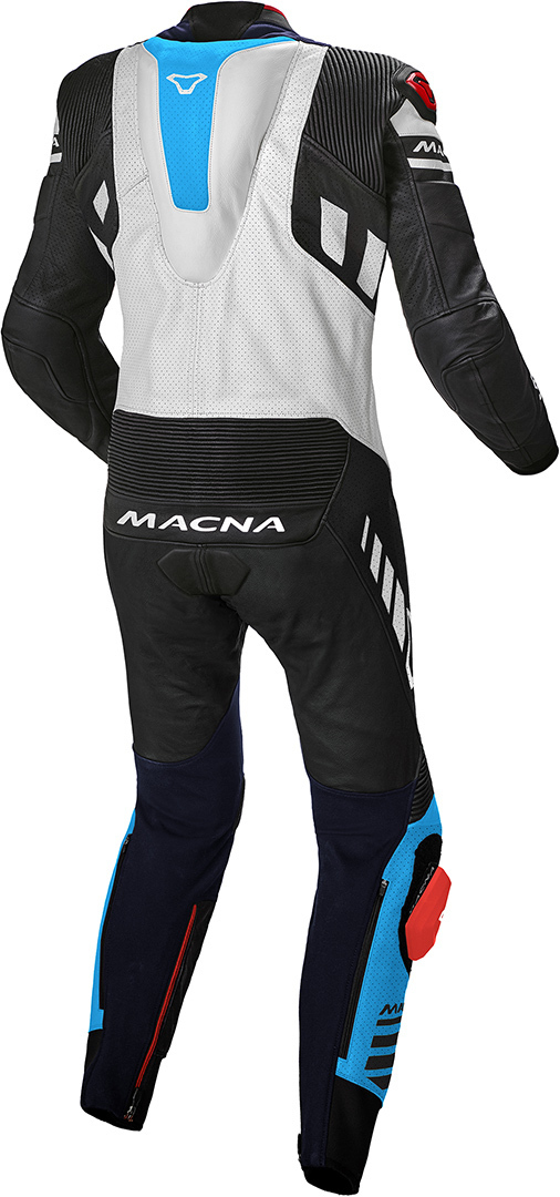 Macna Tracktix One Piece perforeret motorcykel læderdragt blå 48 Figur 2