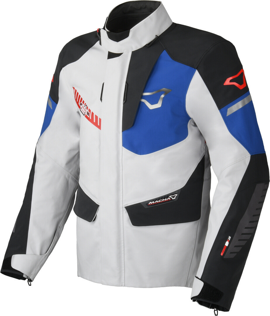 Macna Synchrone waterproof Motorcycle Textile Jacket light grey/black M Figure 1