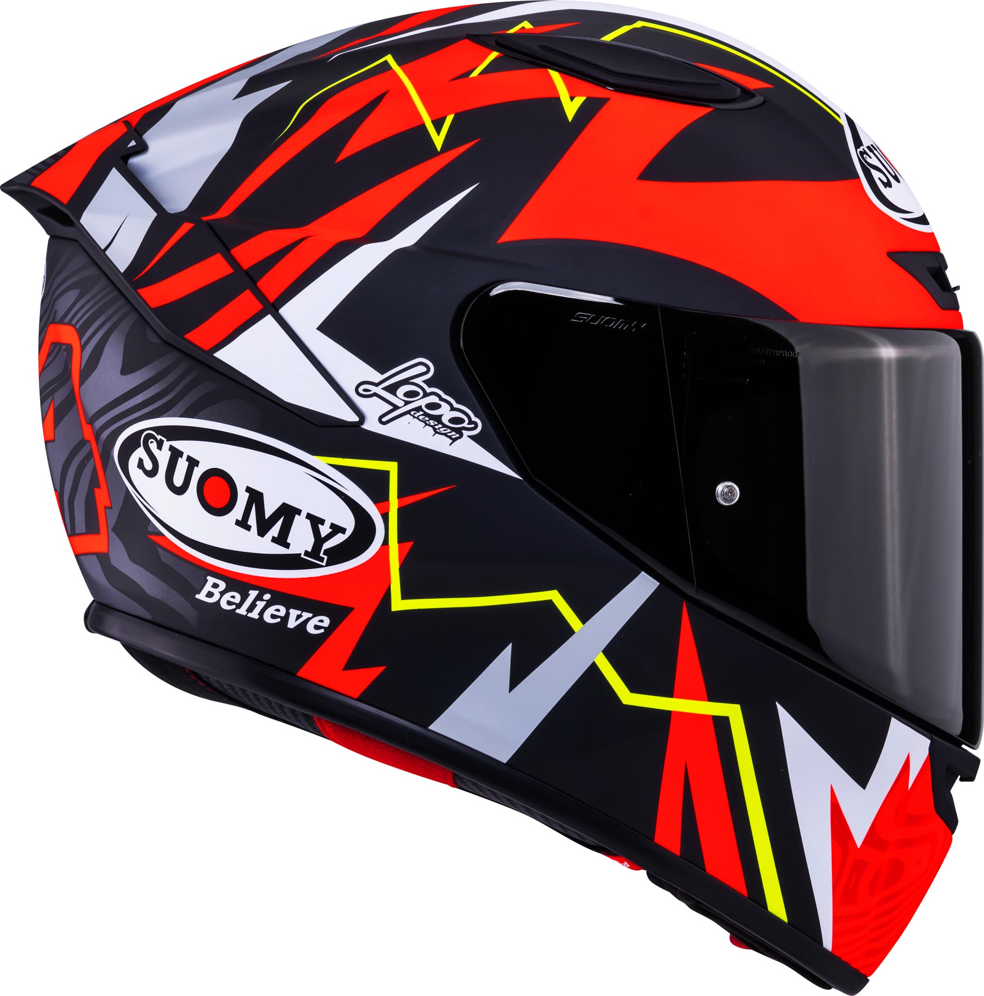Suomy Track-1 Sam Lowes Replica 2025 Casque Rouge mat/noir M (57/58) Figure 6